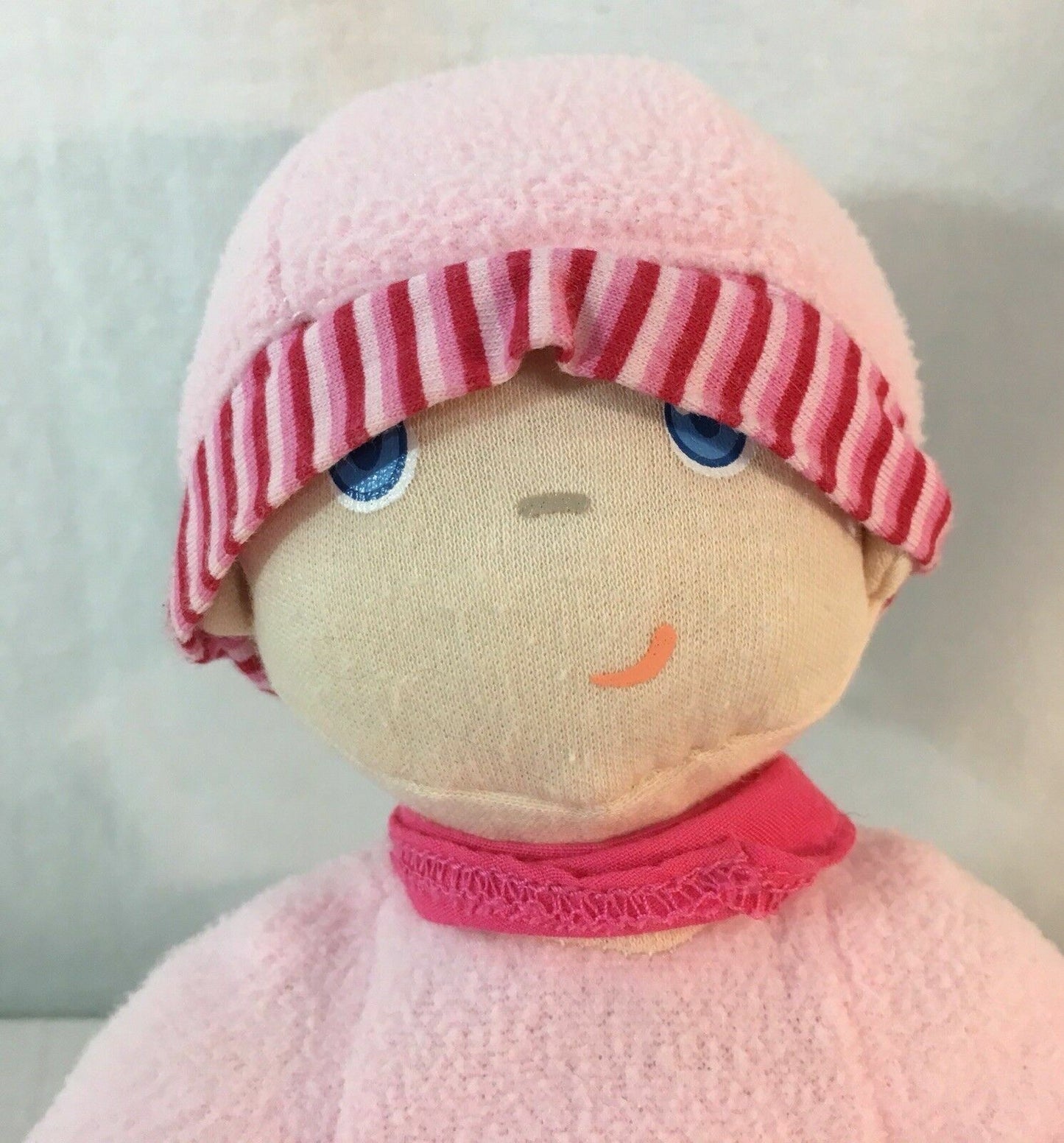 7" Sitting HABA Soft Plush German Baby Doll Pink Lovey Stuffed Washable