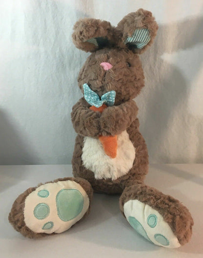 Animal Adventure 16" Brown & Beige Bunny Rabbit With Carrot Stuffed Plush