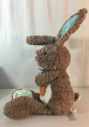 Animal Adventure 16" Brown & Beige Bunny Rabbit With Carrot Stuffed Plush