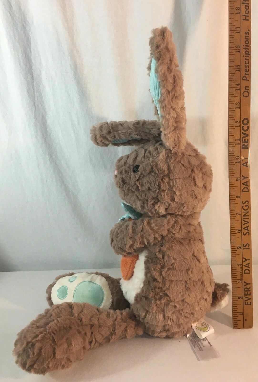 Animal Adventure 16" Brown & Beige Bunny Rabbit With Carrot Stuffed Plush