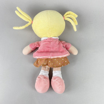 Kids Preferred Blonde Hair Girl Wearing Pink Dress Plush