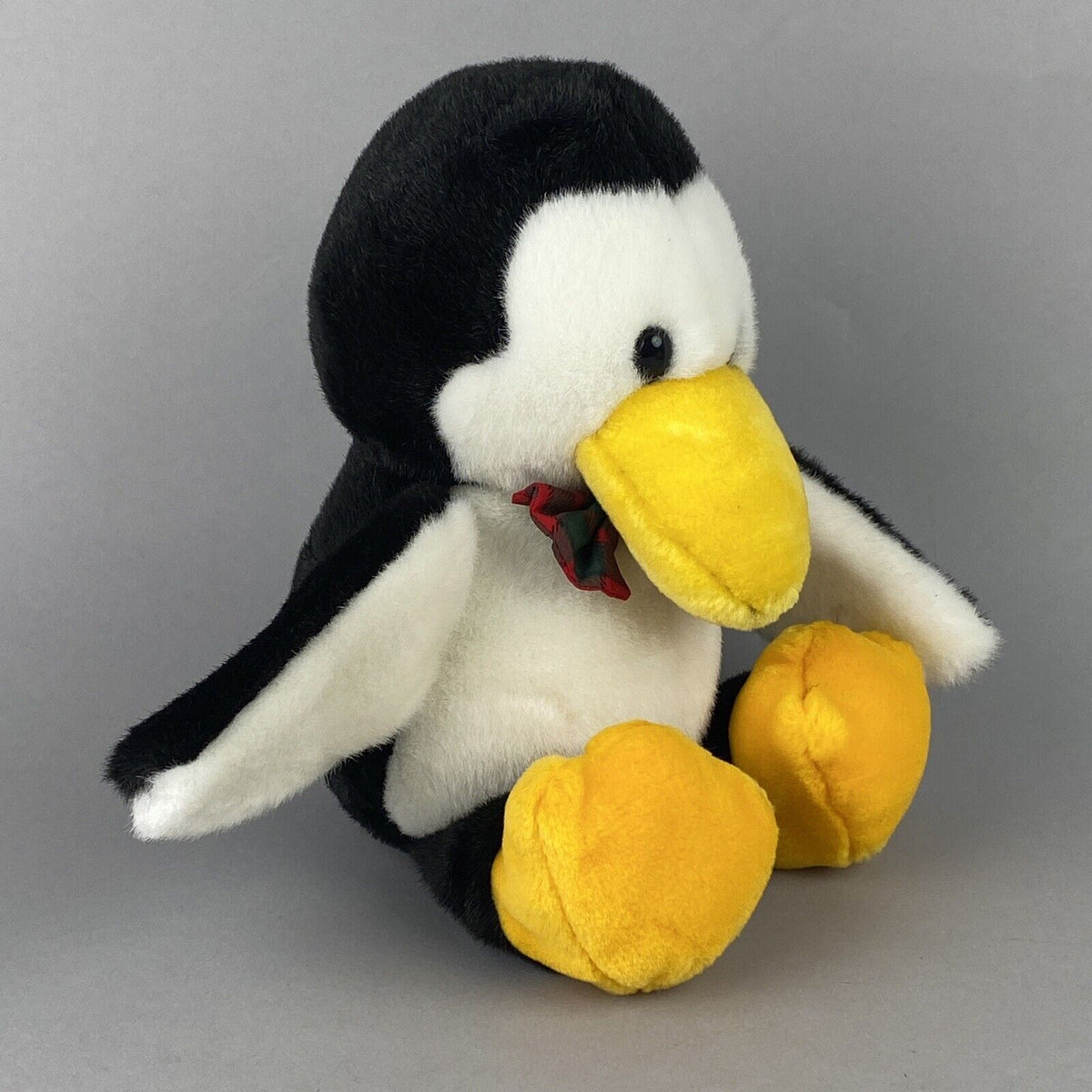 Commonwealth Penguin Wearing a Bow Plush Stuffed Animal 10"