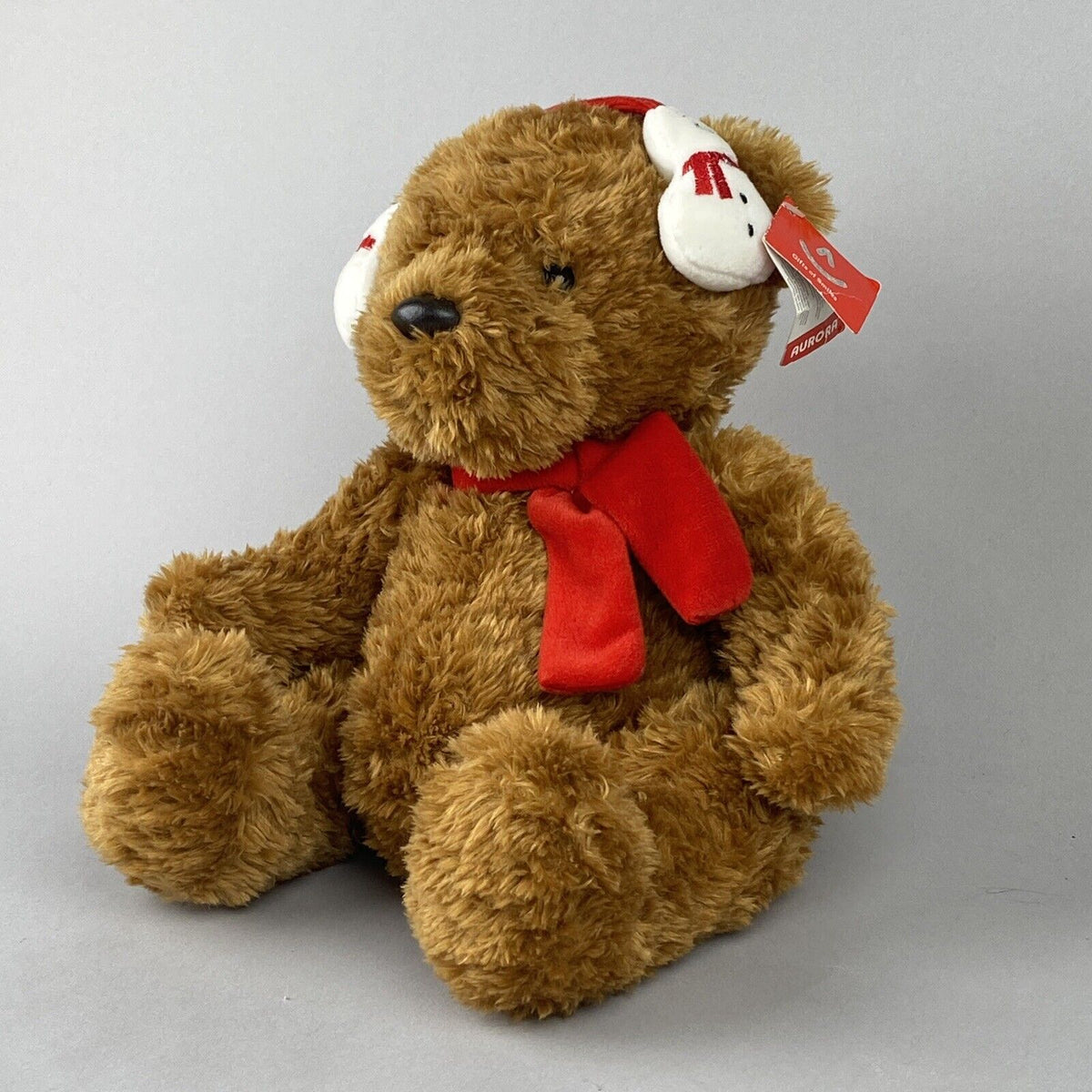 Aurora Plush Bear with Ear Muffs & Scarf