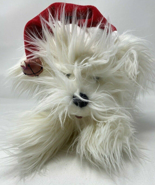 Gund Heads and Tail Plush Dog Shaggy Black and White 16"