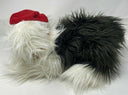 Gund Heads and Tail Plush Dog Shaggy Black and White 16"