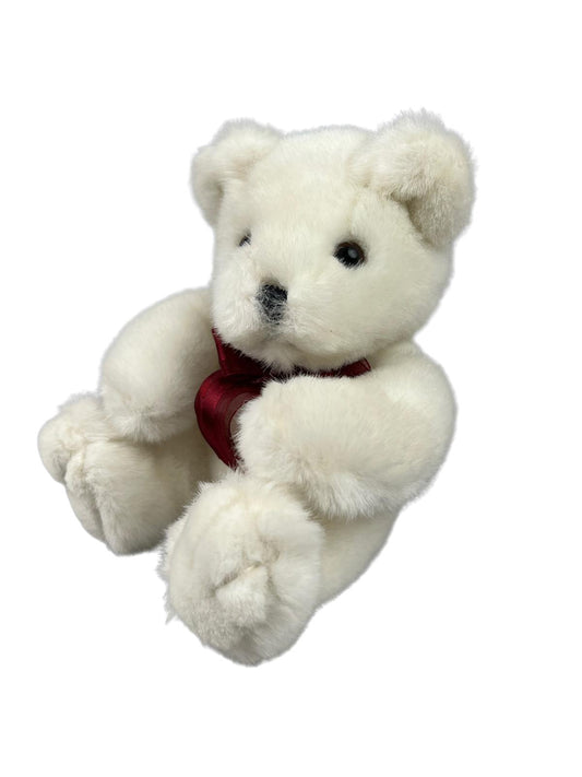 Aurora White Teddy Bear with Bow Plush Stuffed Animal