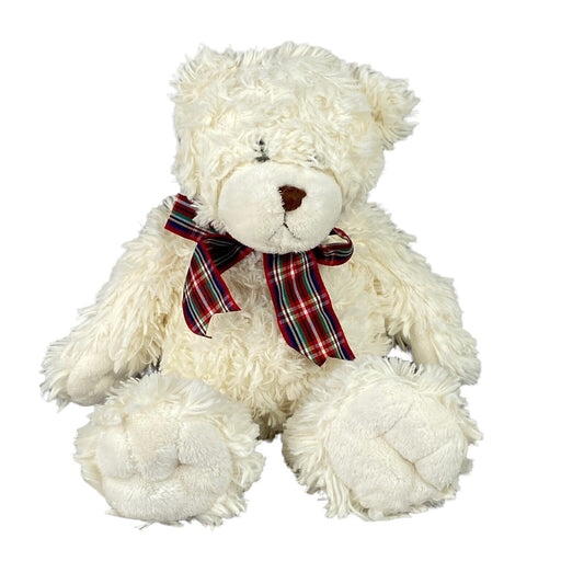 Chosun Teddy Bear  Plush with Plaid Bow 14"