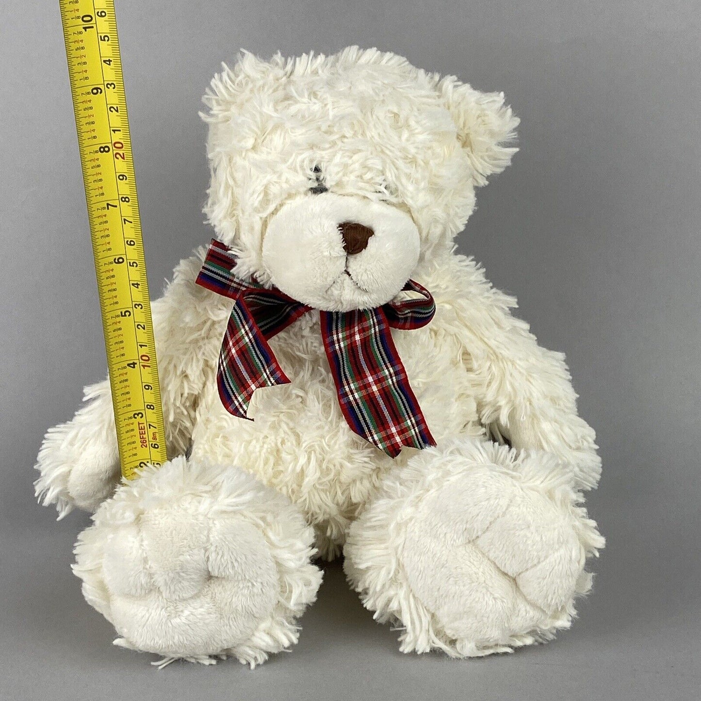 Chosun Teddy Bear  Plush with Plaid Bow 14"