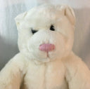 Build A Bear White Teddy Bear Stuffed Animal Plush Toy Soft