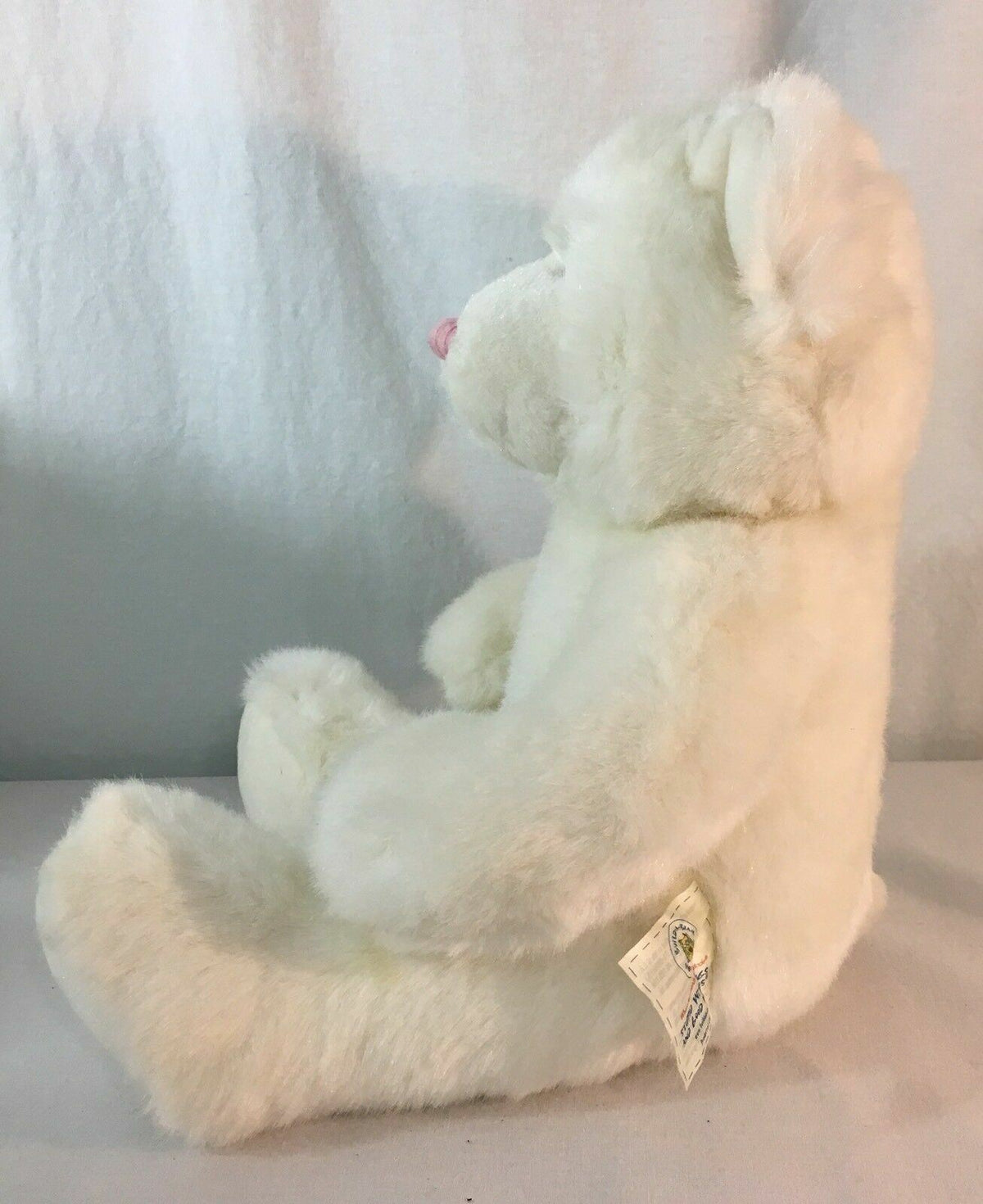 Build A Bear White Teddy Bear Stuffed Animal Plush Toy Soft