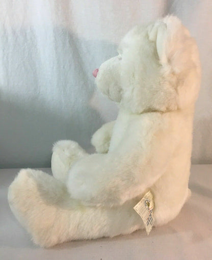 Build A Bear White Teddy Bear Stuffed Animal Plush Toy Soft