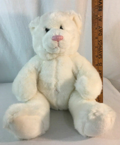 Build A Bear White Teddy Bear Stuffed Animal Plush Toy Soft