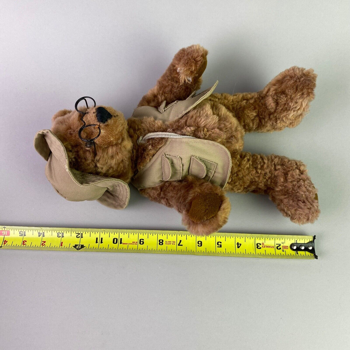 Dan Dee 100th Anniversary Stuffed Plush Teddy Bear Fisherman (Needs Love)