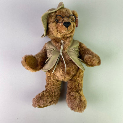 Dan Dee 100th Anniversary Stuffed Plush Teddy Bear Fisherman (Needs Love)