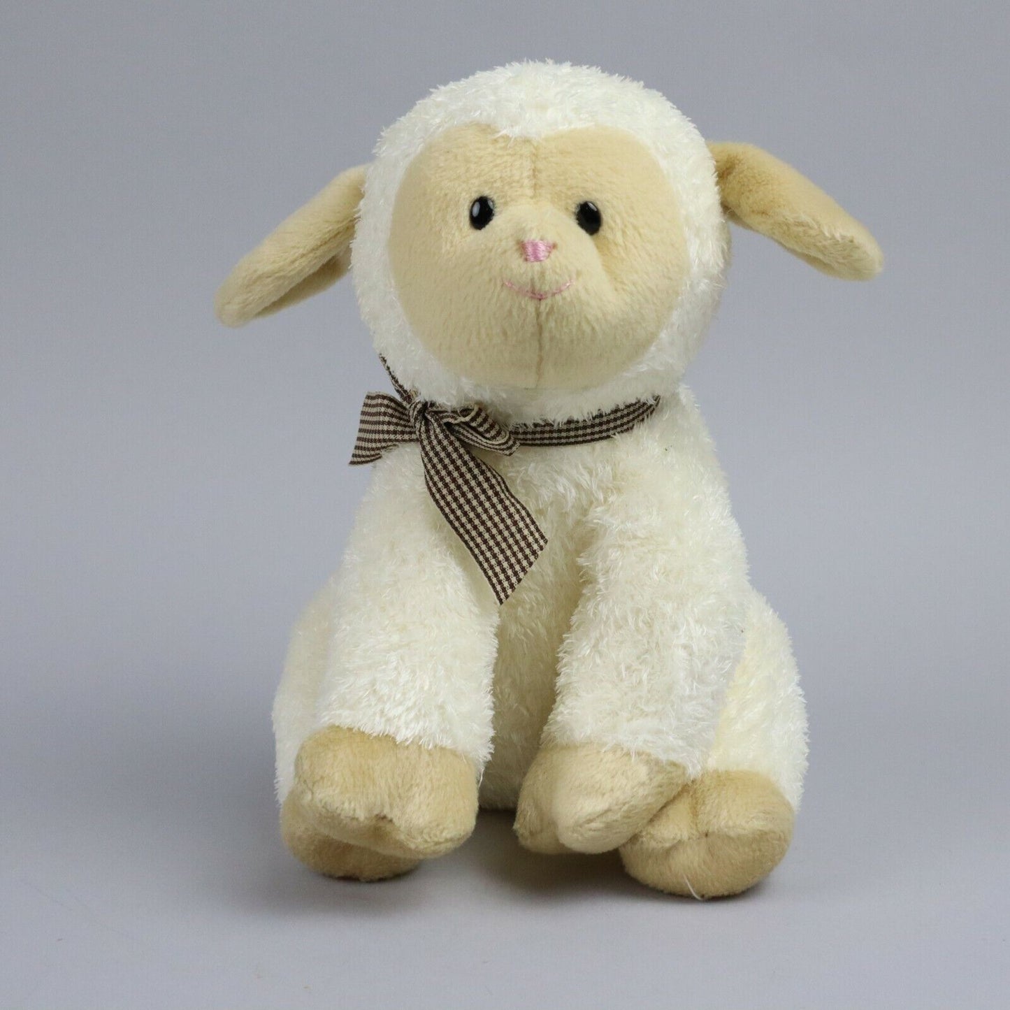 Gund White Lamb with Bow Plush Stuffed Animal