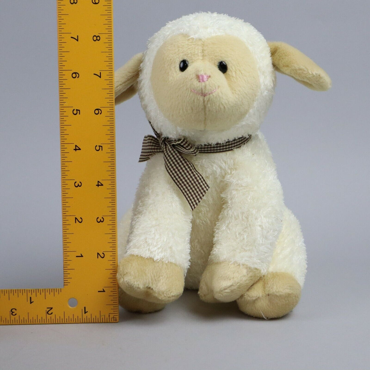 Gund White Lamb with Bow Plush Stuffed Animal