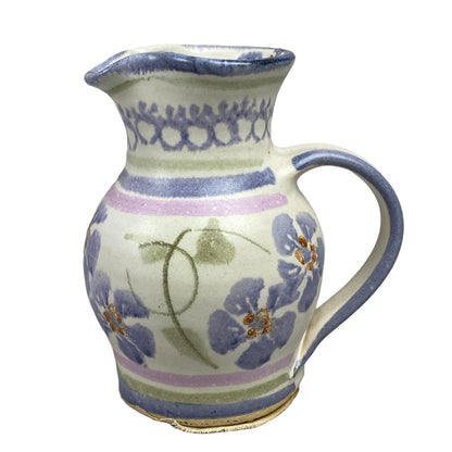 Hand Painted small Purple Flower Pitcher - Jo Jackie