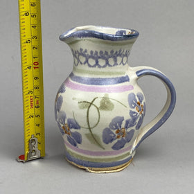 Hand Painted small Purple Flower Pitcher - Jo Jackie