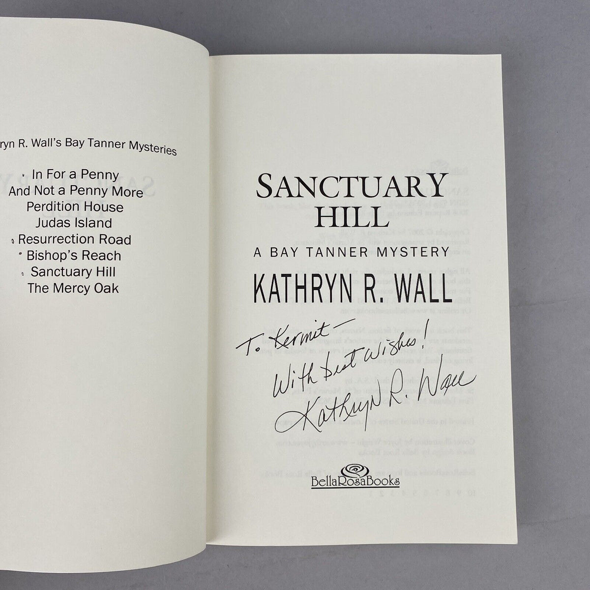 Lot of 3 Katheryn Wall Book All SIGNED Sanctuary Hill, Perdition House, ..Road