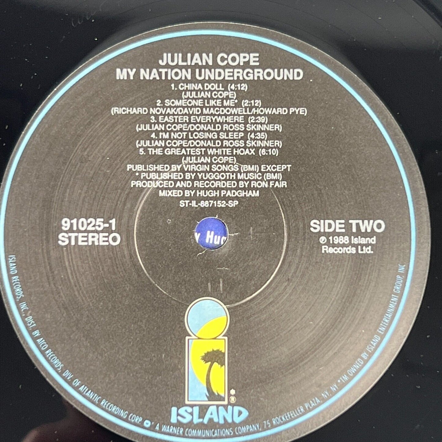 Julian Cope - My Nation Underground Promotional Vinyl Record, Near Mint