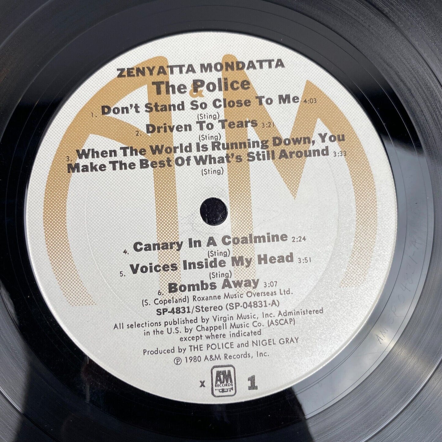 1980 The Police - Zenyatta Mondatta Vinyl Record