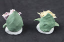 Lot of 2 - Vintage Style Handmade Dusky Yellow / Mauve (Pink) Roses Flower Clay