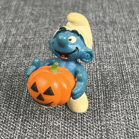 Pumpkin Smurf Halloween Figure VTG 1981 Peyo Schleich