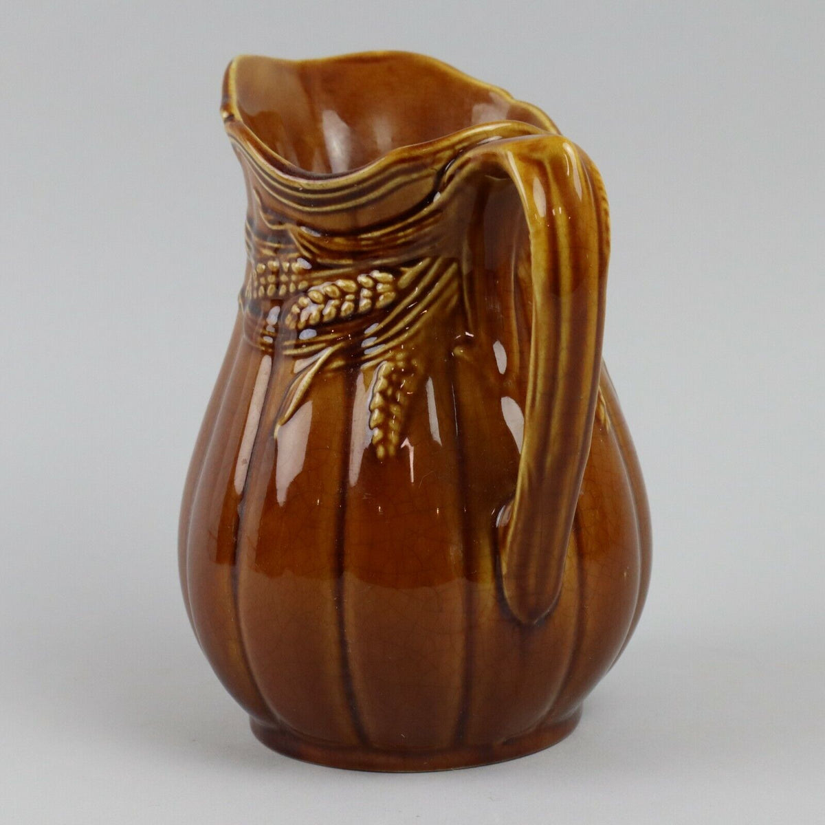 Rich Brown Wheat Pitcher, Pottery Made in England