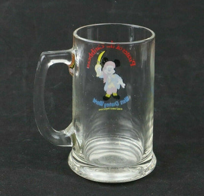 Walt Disney Attraction Glass Mug – Pirates of the Carribean and Mickey Mouse