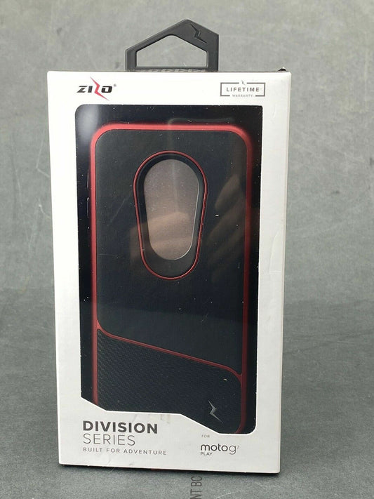 Moto g7 Zizo Division Series Red and Black - Stylish