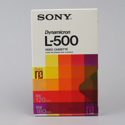 NEW SEALED - Sony Dynamicron L-500 180-Minute Beta Video Cassette Tape (M1)