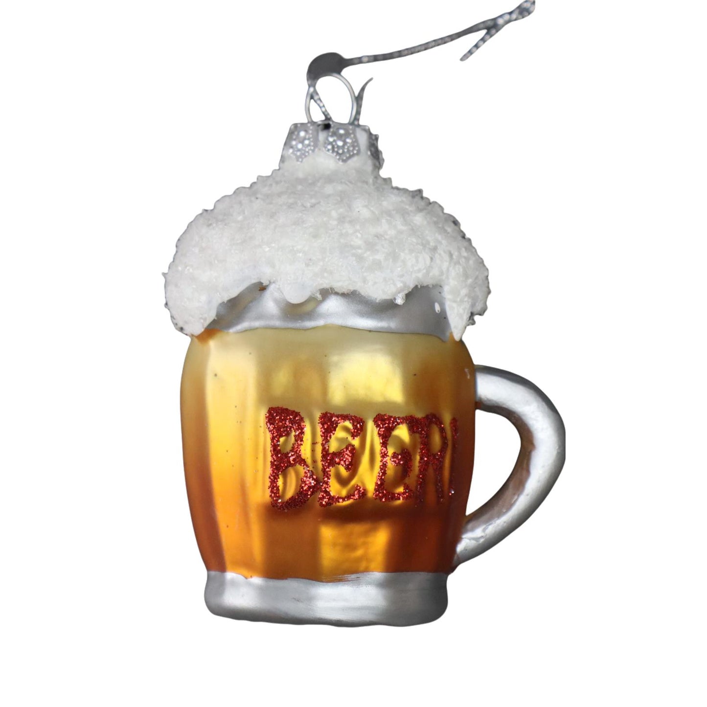 Glass of Beer Christmas Tree Ornament 3.5"