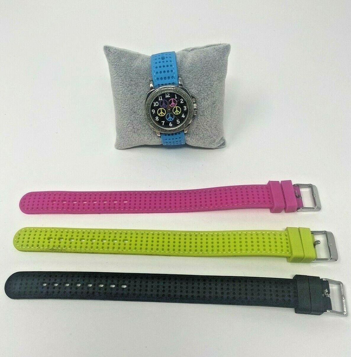 Accutime Kid's Watch with Different Color Interchangeable Straps