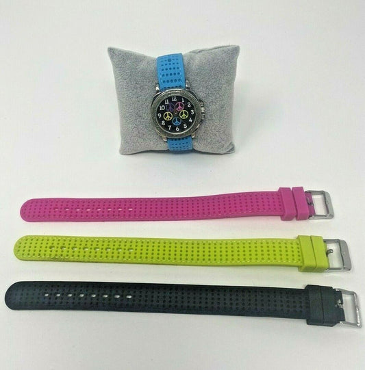 Accutime Kid's Watch with Different Color Interchangeable Straps