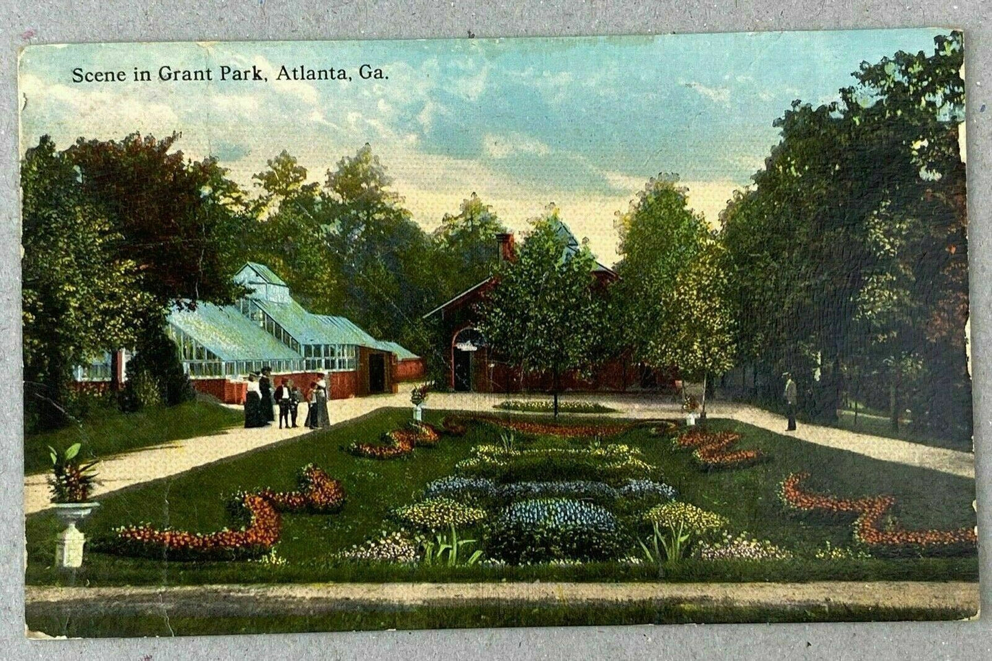 Antique Postcard Grant Park Atlanta Georgia 1914