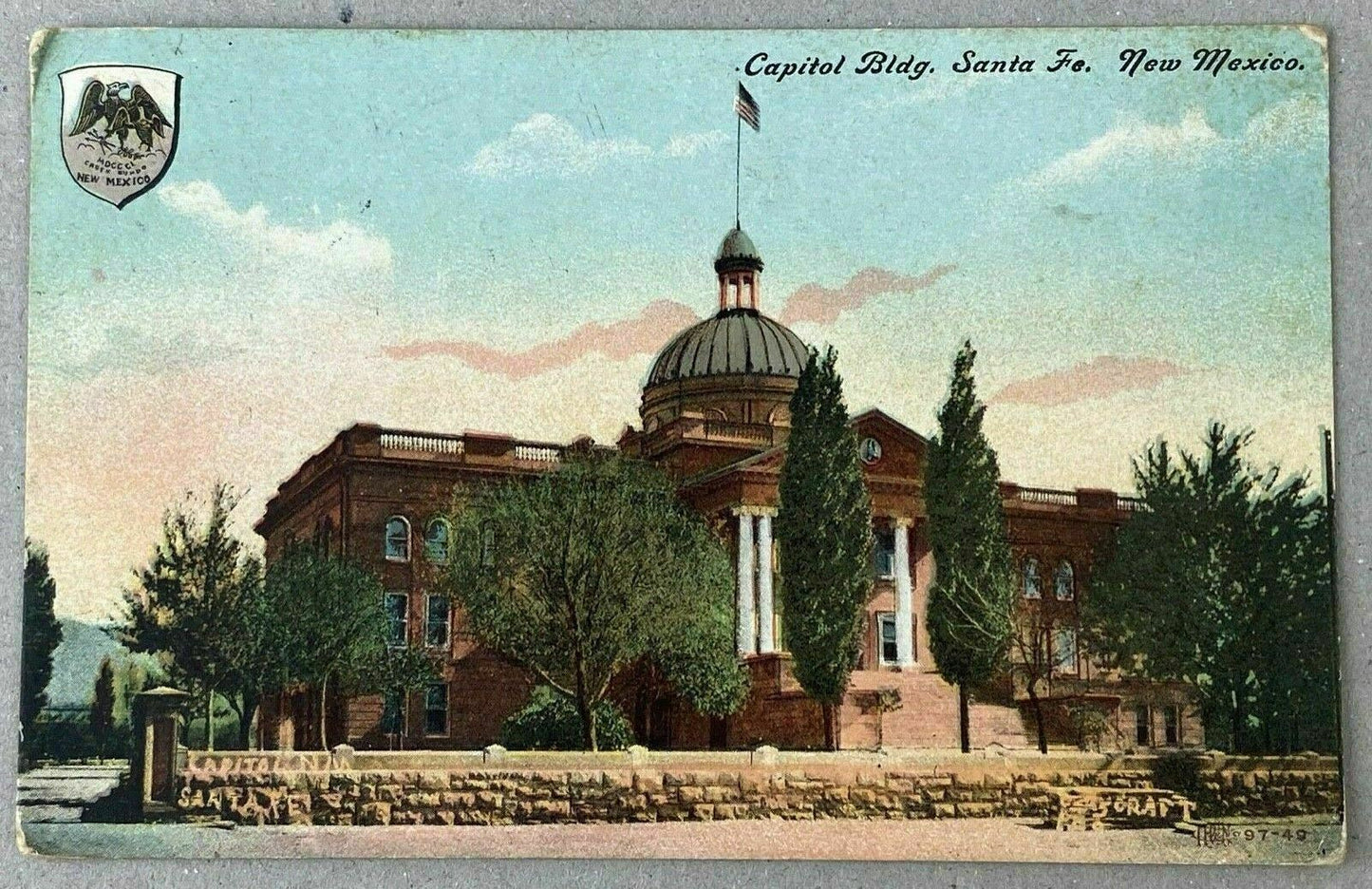 Antique Postcard: Capitol Building Santa Fe, New Mexico 1911