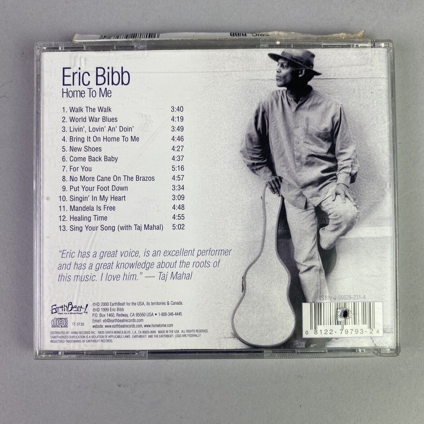 Eric Bibb : Home to Me Blues CD