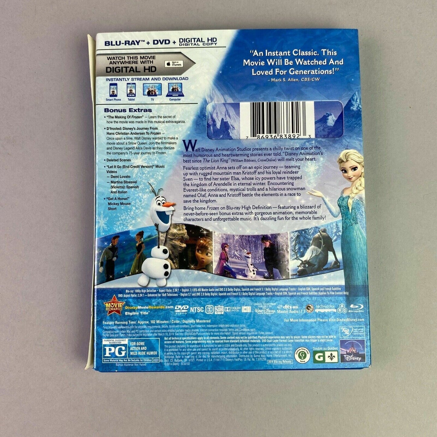 FROZEN 2 [Blu-ray], Good DVD, Rachel Matthews,Jason Ritter,Martha Plimpton,Alfre