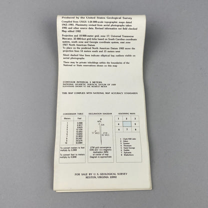 USGS Topographic Map 1984 Survey 30"x60" Barnwell, SC 33081-A1-TM-100