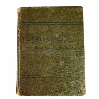 Antique Shakespeare's Merchant of Venice. ca 1890 HC Ex Library