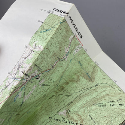 USGS Topographic Map 1988 Survey 30"x60" MA Cheshire 42073-E1-TM-025