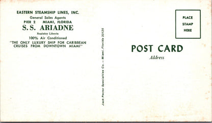 Vintage Postcard of the Eastern Steamship Lines S.S. Ariadne