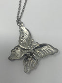 Silver Tone Butterfly Necklace