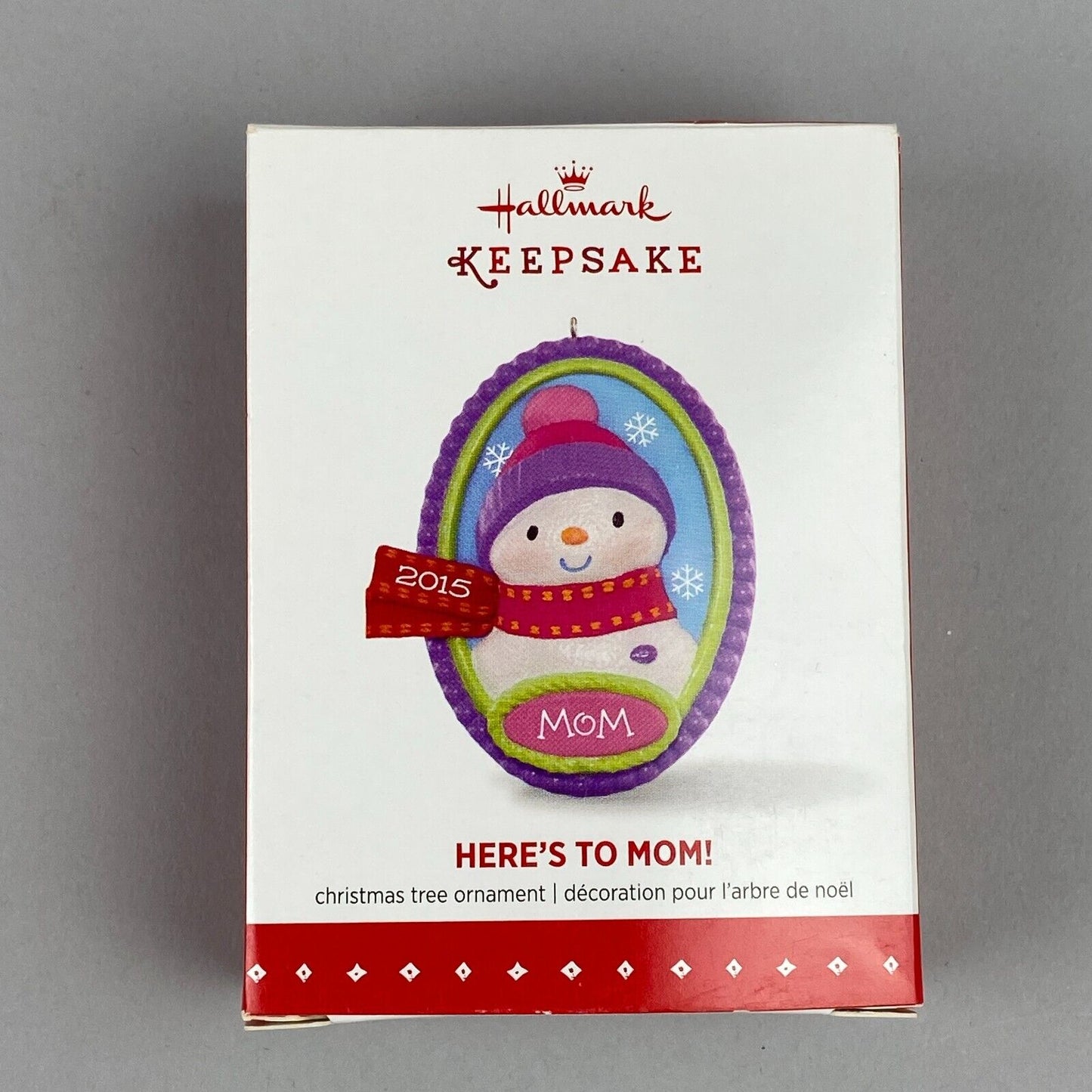 New Hallmark Here's To Mom 2015 Snowman Ornament