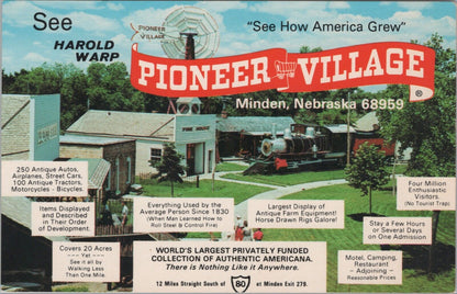 Vintage Postcard of Pioneer Village Minden, Nebraska