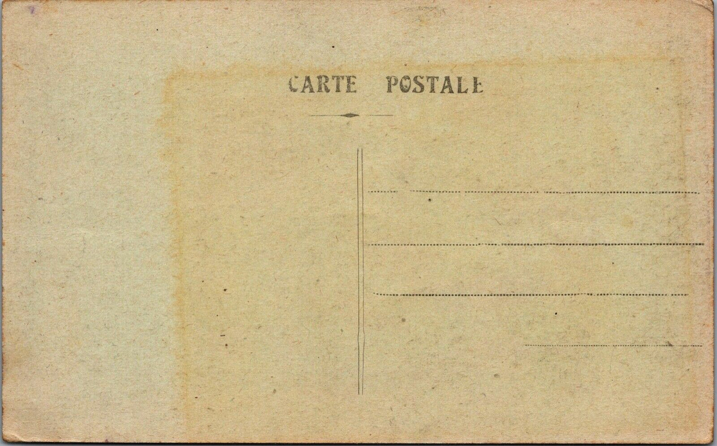 French Antique Postcard - Building