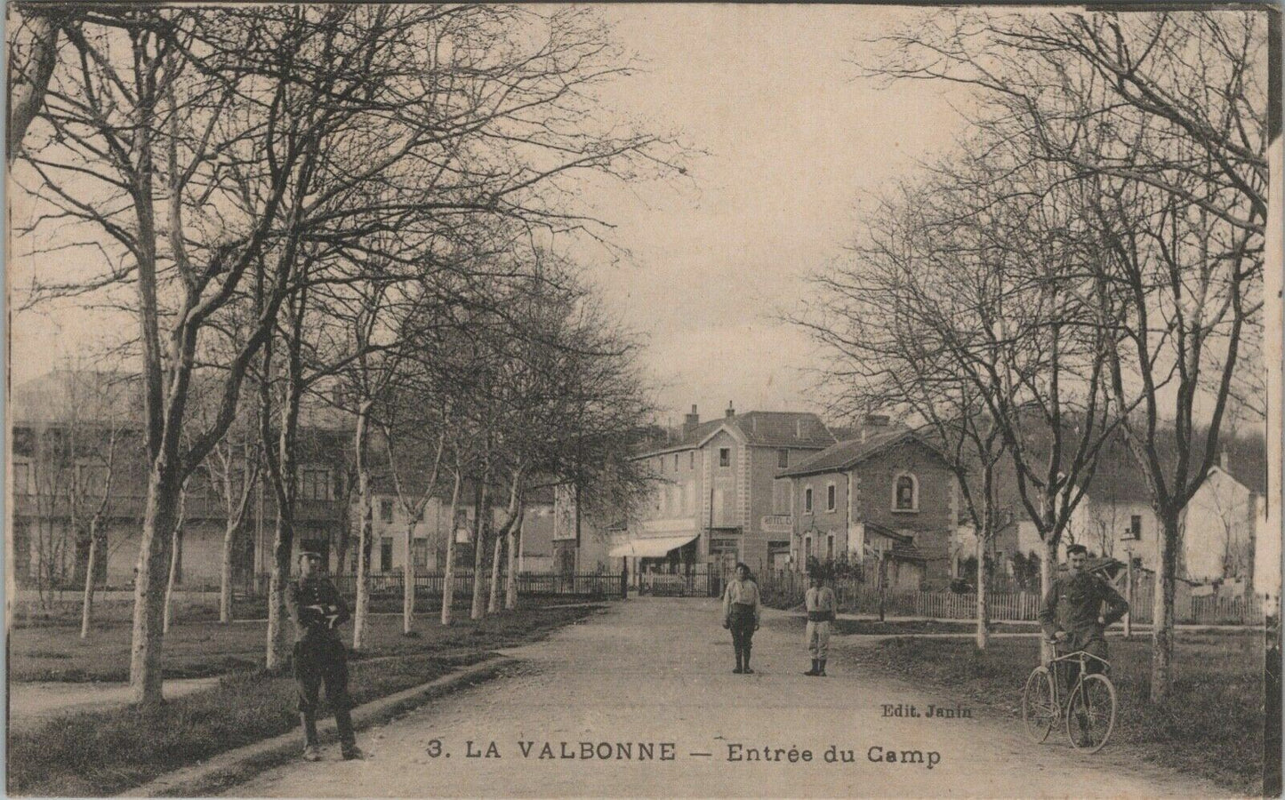 French Antique Postcard: 3. La Valbonne - Entree du Camp