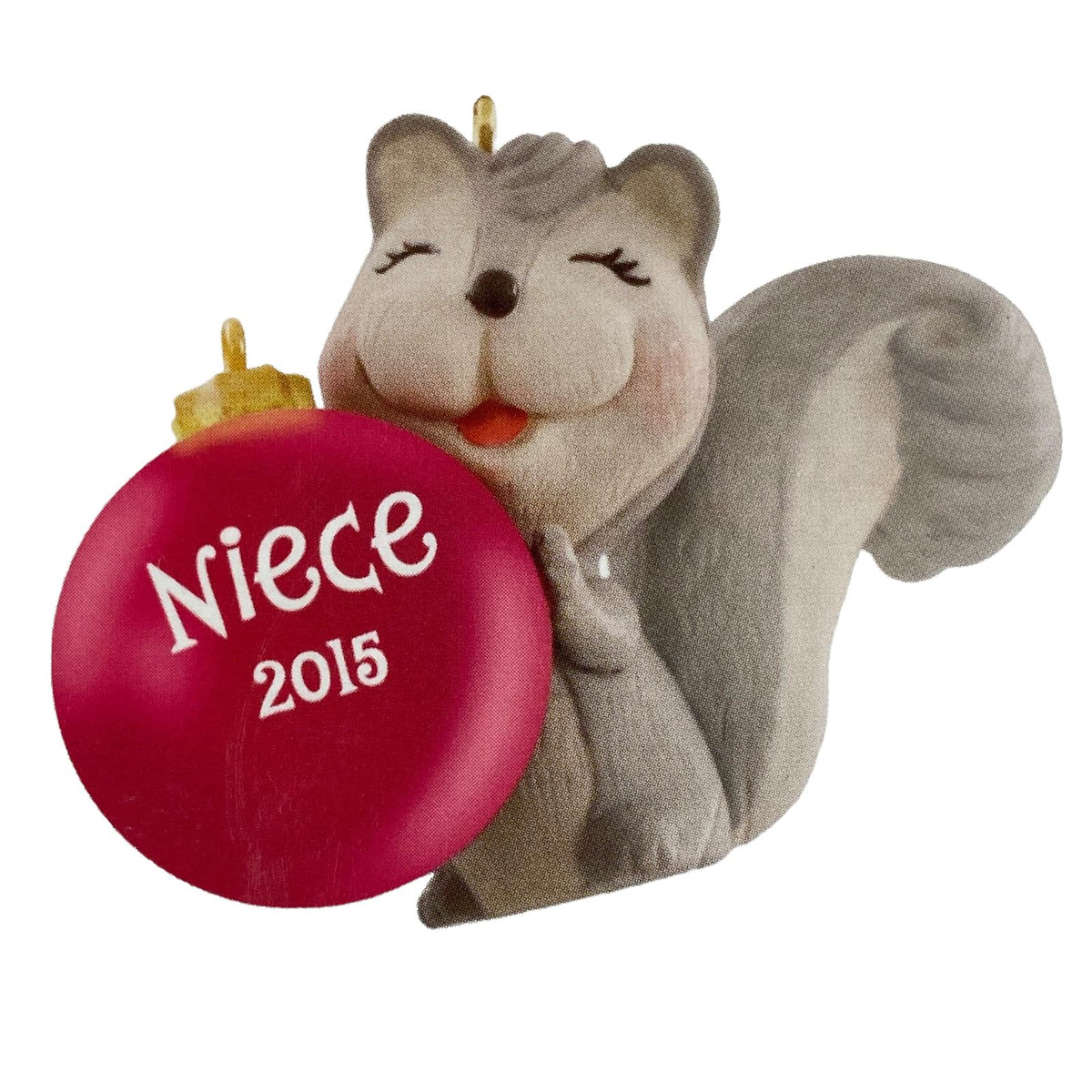 Hallmark 2015 Niece Squirrel Holding Ornament