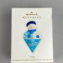 Hallmark 2012 Dad Blue Snowman In Snowcone Ornament