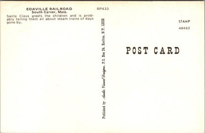 Vintage Christmas Postcard of Edaville Railroad